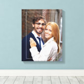 Chic-Rahmen und Monogramm-Foto Leinwanddruck (Insitu (Holzboden))