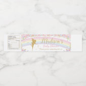 Chic Rainbow Fairy Girl Baby Shower Fevor Wrapper Wasserflaschenetikett (Einzelnes Label)