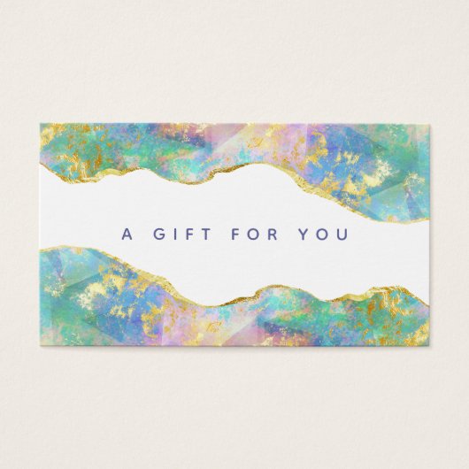 Chic Rainbow Fire Opal Geschenkkarte (Vorderseite)