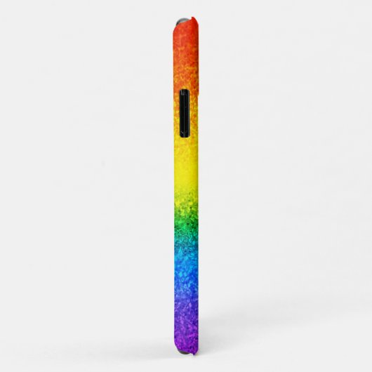 Chic Rainbow Glitzer Stripes Monogramm Name Case-Mate iPhone Hülle (Hinten/Rechts)