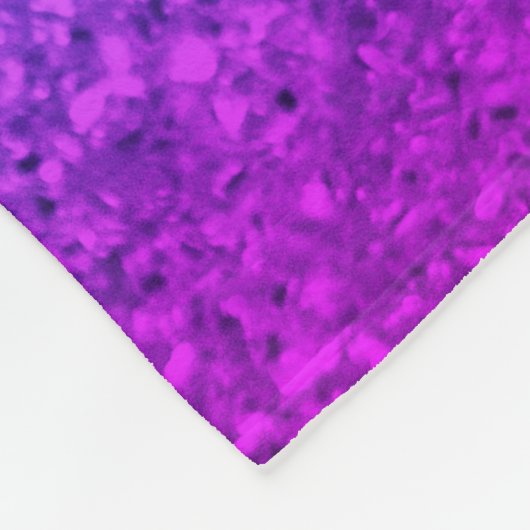 Chic Rainbow Glitzer Stripes Monogramm Name Fleecedecke (Ecke)