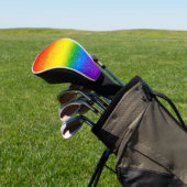 Chic Rainbow Glitzer Stripes Monogramm Name Golf Headcover (In SItu)