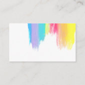 Chic Rainbow Paint Strokes LGBTQ Wedding Registry Begleitkarte (Rückseite)
