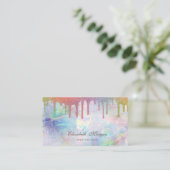 Chic Rainbow Tropfens Opal Visitenkarte (Stehend Vorderseite)