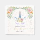 Chic Rainbow Watercolor Unicorn Kinderdusche Serviette (Vorderseite)