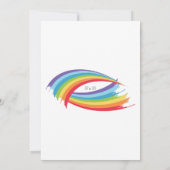 Chic Rainbow Wave LGBT Couple Foto Save The Date (Rückseite)