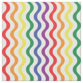 Chic Rainbow Wavy Lines Custom Muster Stoff (Nahaufnahme)
