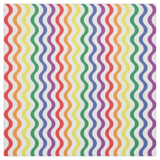 Chic Rainbow Wavy Lines Custom Muster Stoff (Muster)
