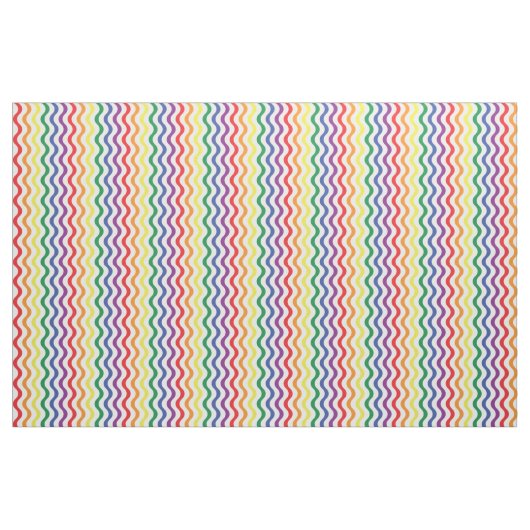 Chic Rainbow Wavy Lines Custom Muster Stoff (Fat Quarter (45,7 x 55,9 cm))