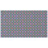 Chic Rangoli Blume Polka Dots auf Blue Tablecloth Tischdecke (Vorderseite (Horizontal))