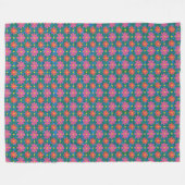 Chic Rangoli Blume und Polka Dot Fleece Blanket (Vorderseite (Horizontal))