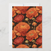 Chic Ranunculus Accent Surprise Birthday Einladung (Rückseite)