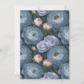 Chic Ranunculus Sparkle Birthday Celebration Einladung (Rückseite)