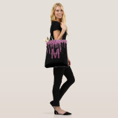 Chic Raspberry Driving Glitzer Monogram Name Tasche (Am Model)