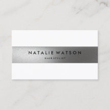 Chic rauer IMITAT silberner Streifen-weißes