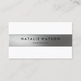 Chic rauer IMITAT silberner Streifen-weißes Visitenkarte