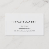 Chic raues IMITAT Goldrotes Bar moderne elegante 2 Visitenkarte (Rückseite)