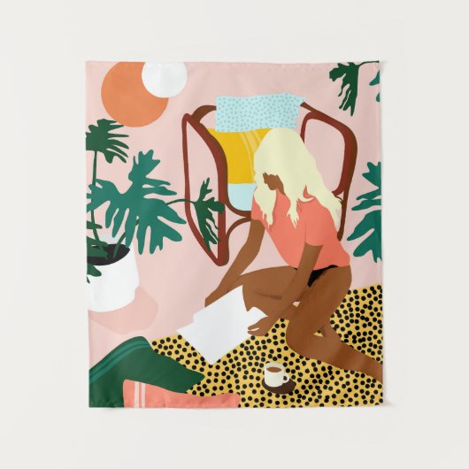 Chic Reading Corner Wandteppich (Vorderseite)