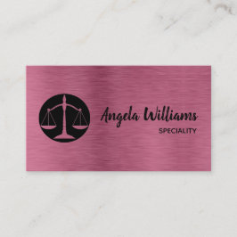 Chic Rechtsanwalt Metallische Rose Gold und Schwar Visitenkarte