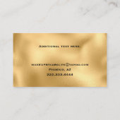 Chic Red and Gold Makeuyes Business Card Visitenkarte (Rückseite)
