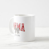 Chic Red and Pink Coquette Bow Mama Kaffeetasse (Vorderseite Links)