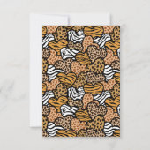 Chic Red Animal Print Heart Valentine Individuelle Dankeskarte (Rückseite)