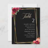 Chic Red Black Blues Hochzeitskarte (Vorderseite)