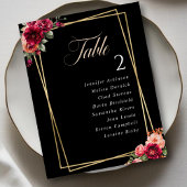 Chic Red Black Blues Hochzeitskarte