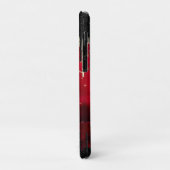 Chic red black drippings Glitzer monogram Case-Mate iPhone Hülle (Hinten/Links)