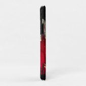 Chic red black drippings Glitzer monogram Case-Mate iPhone Hülle (Hinten/Rechts)