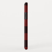 Chic Red & Black Flannel Monogram Kariert Case-Mate iPhone Hülle (Hinten/Rechts)