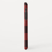 Chic Red & Black Flannel Monogram Kariert Case-Mate iPhone Hülle (Hinten/Links)