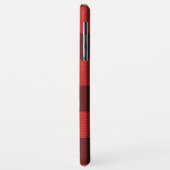 Chic Red & Black Flannel Monogram Kariert Case-Mate iPhone Hülle (Hinten/Links)