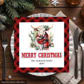 Chic Red black Western napkins for Christmas table Serviette