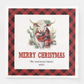 Chic Red black Western napkins for Christmas table Serviette (Vorderseite)