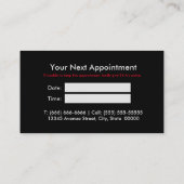 Chic Red Blume Imitate Gold Glitzer Monogramm Terminkarte (Rückseite)