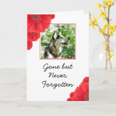 Chic Red Blume Pet Foto Beileid Karte (Gelbe Blume)