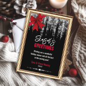 Chic red bow Glitzer Leuchten Weihnachts-Neujahr