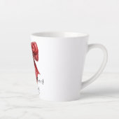 Chic Red Bow Personalisierte Weihnachten Milchtasse (Rechts)