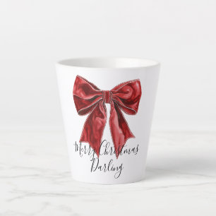 Chic Red Bow Personalisierte Weihnachten Milchtasse