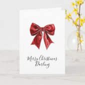 Chic Red Bows Weihnachten Karte (Gelbe Blume)