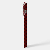 Chic Red Buffalo MERRY CHRISTMAS Monogram iPhone Hülle (Linke Seite)