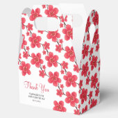 Chic Red Cherry Blossom Floral Botanical Birthday Geschenkschachtel (Geöffnet)