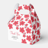 Chic Red Cherry Blossom Floral Botanical Birthday Geschenkschachtel (Vorderseite)