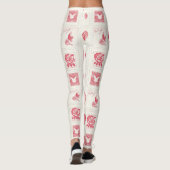 Chic Red Cream Valentine Leggings (Rückseite)