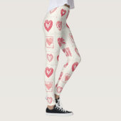 Chic Red Cream Valentine Leggings (Rechts)