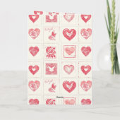 Chic Red Cream Valentine Liebe Karte (Rückseite)