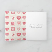 Chic Red Cream Valentine Liebe Karte (Innenseite)