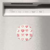 Chic Red Cream Valentine Liebe Magnet (In Situ (Geschirrspüler))