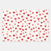 Chic Red Cream Valentine Love Geschenkpapier Set (Vorderseite 2)